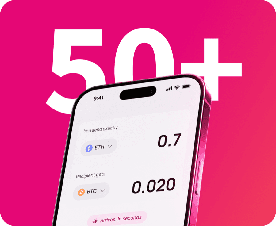 Conversión entre las principales criptomonedas en la app de YimmiT