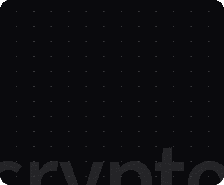 Dark dotted background with crypto lettering