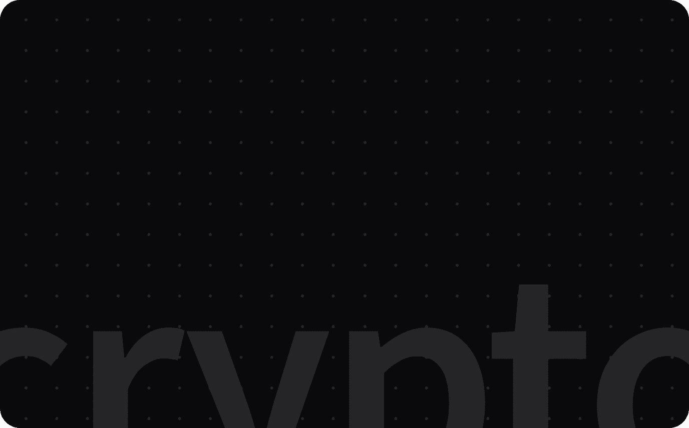 Dark dotted background with crypto lettering